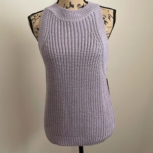 Brand new exhilaration purple crew neck sleeveless knit sweater